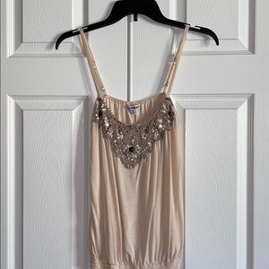 Size small Express Tank with sequin & bead details
